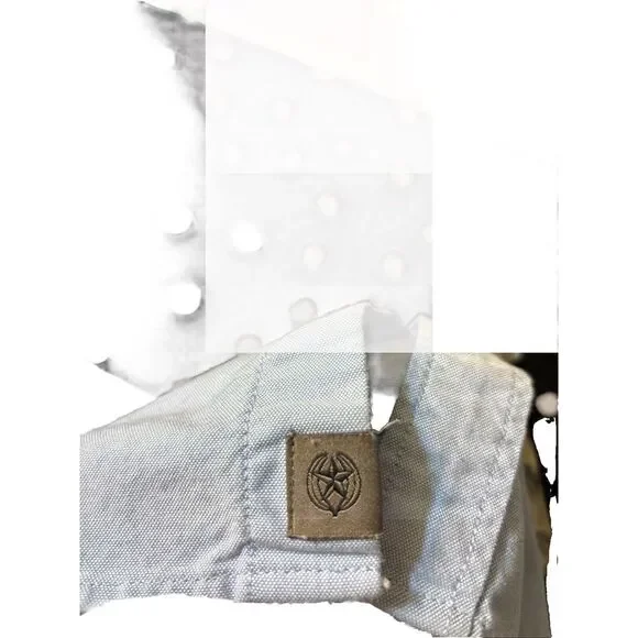 Banana Republic Mens XL Blue Denim Chambray Shirt Long Sleeve Button up Pockets - Picture 5 of 5